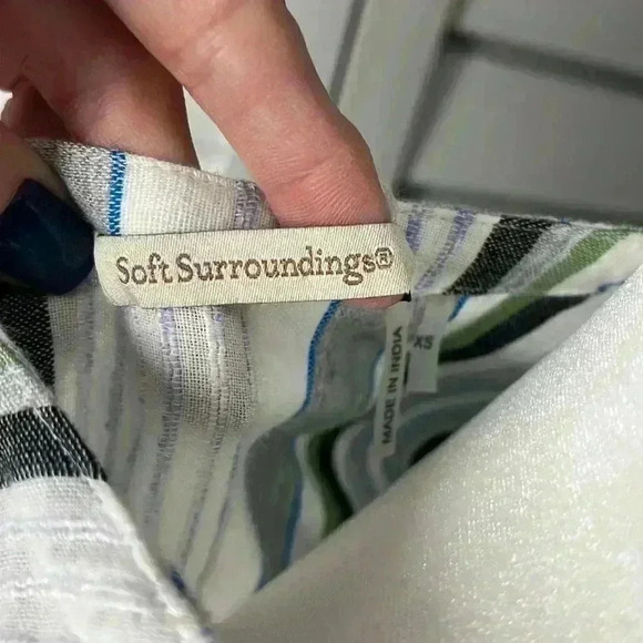 Soft Surroundings Manhattan Beach Wool Blend V-Neck 3/4 Sleeve Tunic Top Size XS - Picture 5 of 11